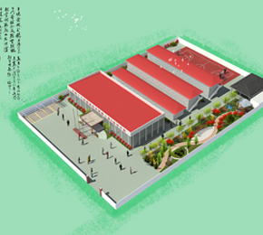 鄭州最優(yōu) 地鐵施工臨建項目部設(shè)計鳥瞰圖